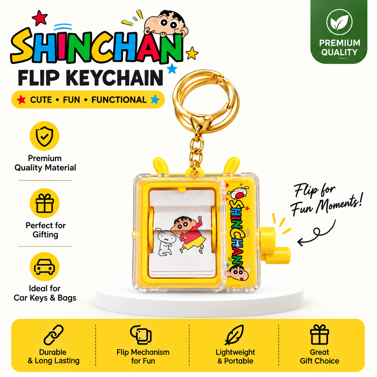 Shinchan Magic Rolling Keychain | I9202