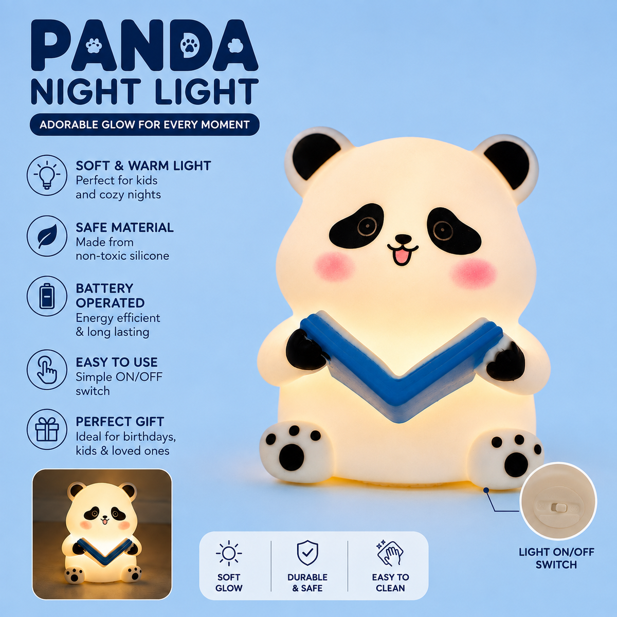 Panda Reading Buddy Night Light | I9301