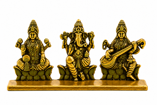Ivagar Lakshmi Ganesha Saraswati Dashboard Idol