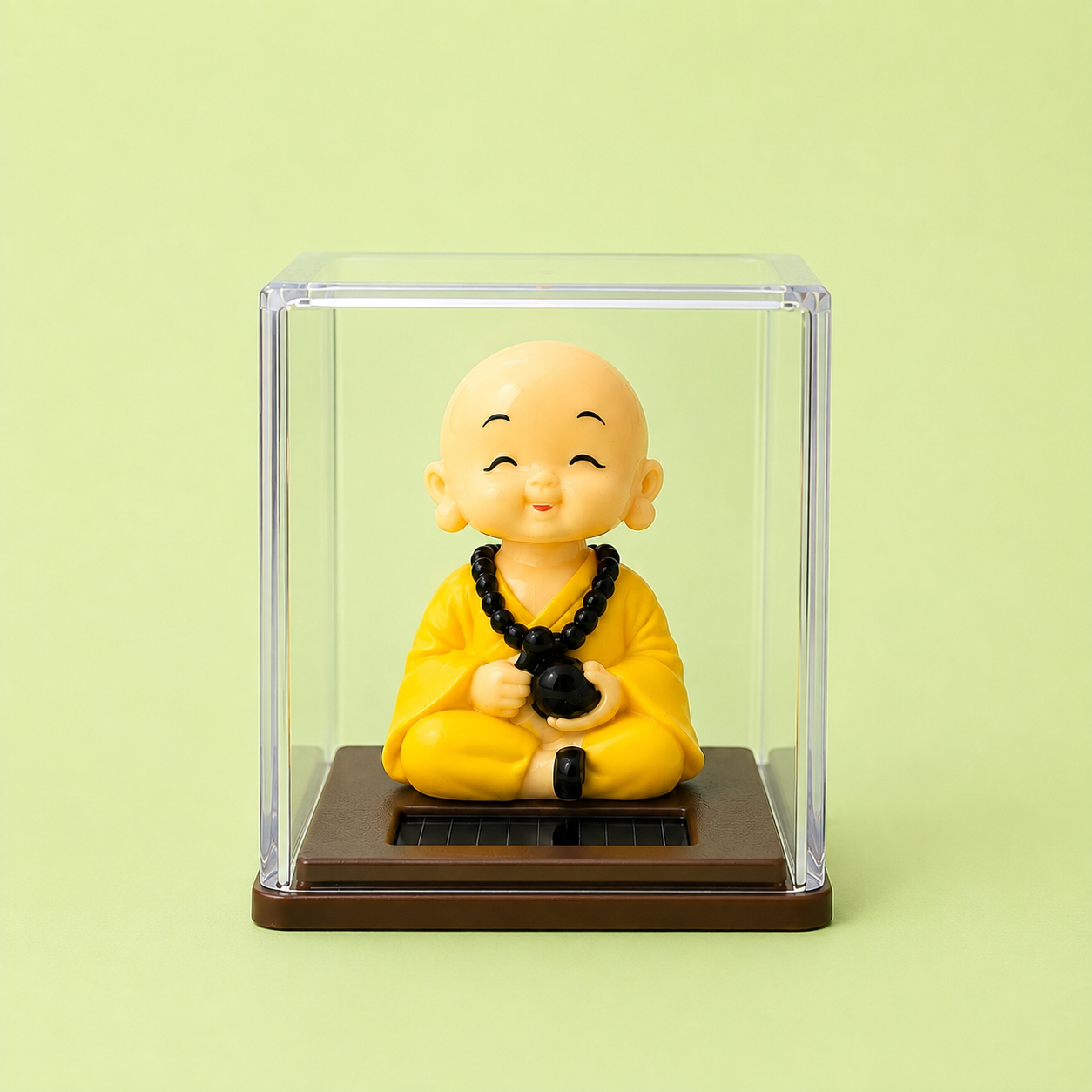 Solar Smiling Monk Dashboard Idol