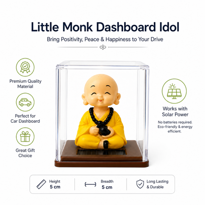 Solar Smiling Monk Dashboard Idol