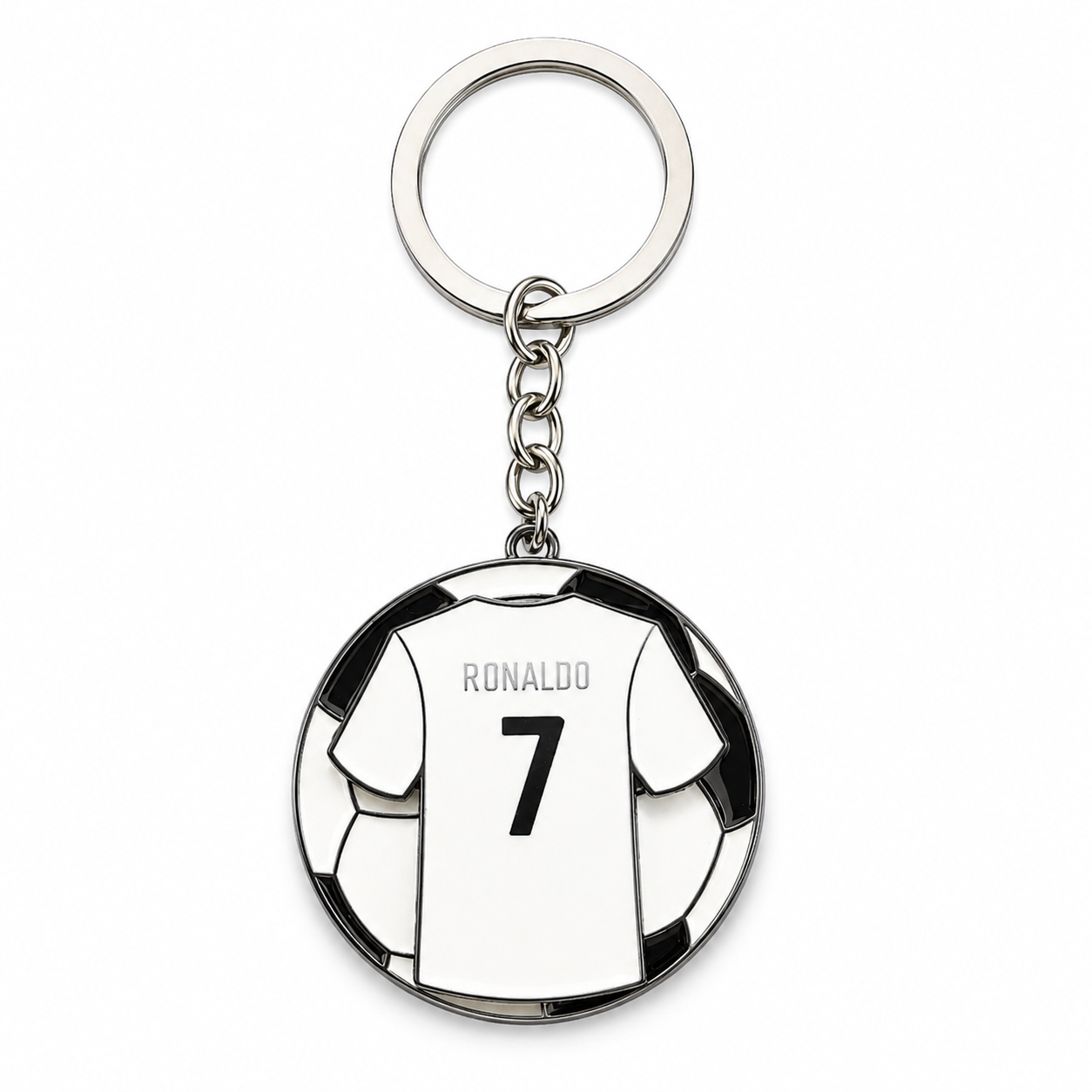 Ronaldo 7 Rolling Jersey Football Keychain