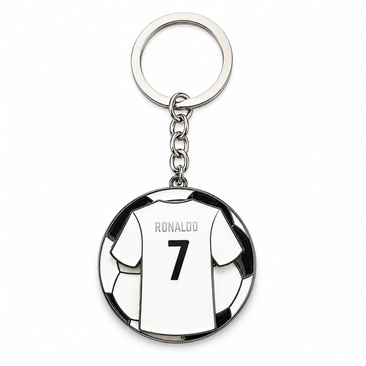 Ronaldo 7 Rolling Jersey Football Keychain