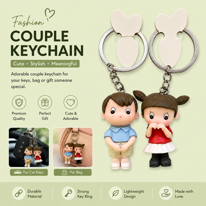 Cute Couple Love Keychain – Boy & Girl Keychain Set