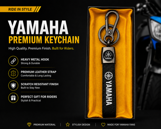 Premium Leather Keychain For Yamaha