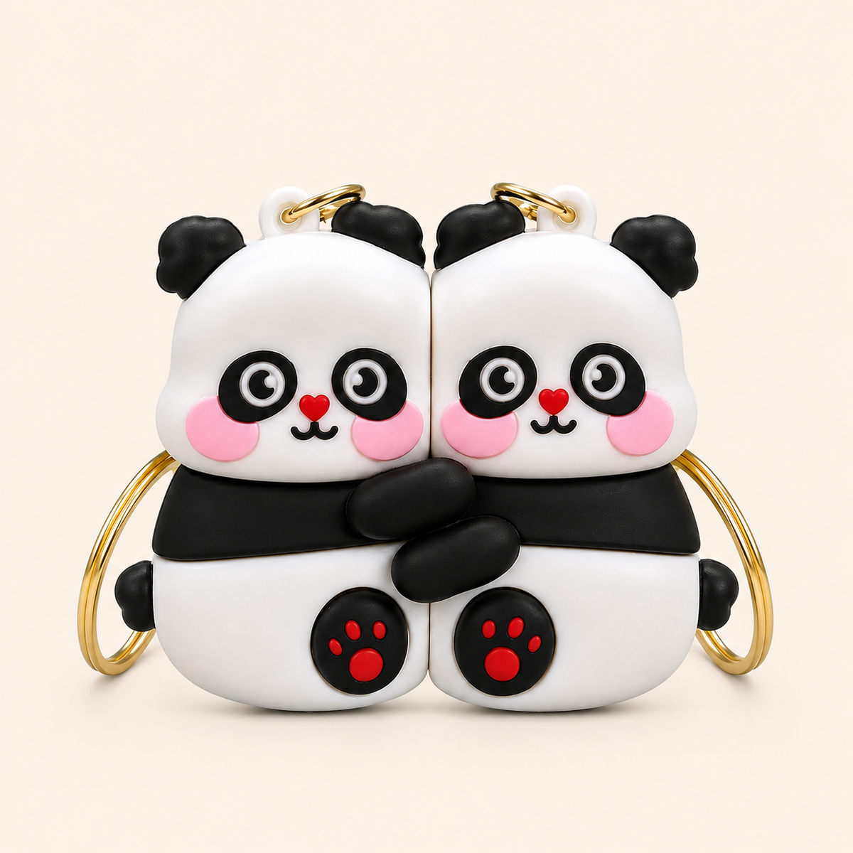 Magnetic Couple Panda Keychain – Cute Love Pair | I9303