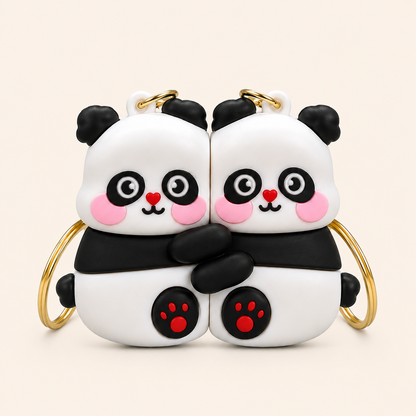 Magnetic Couple Panda Keychain – Cute Love Pair | I9303