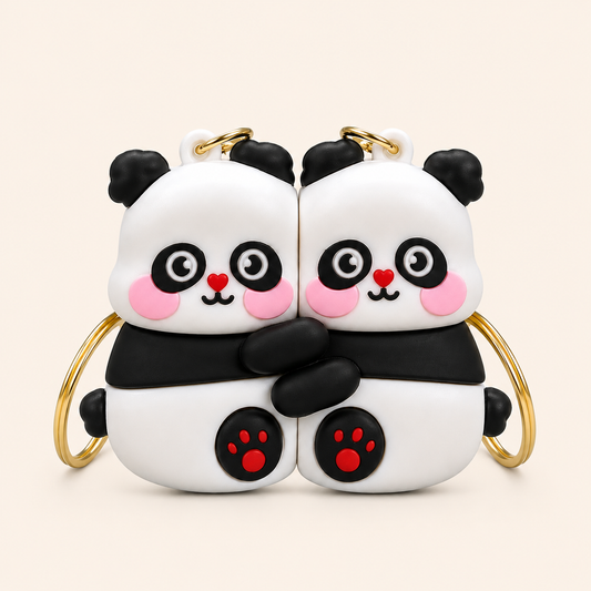 Magnetic Couple Panda Keychain – Cute Love Pair | I9303