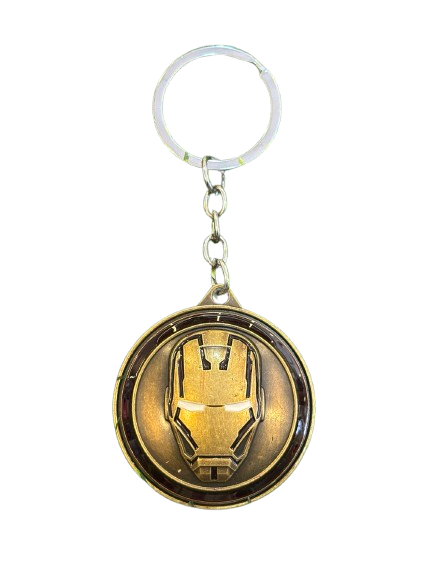 Iron Man Gold Metal Spinning Keychain I9407