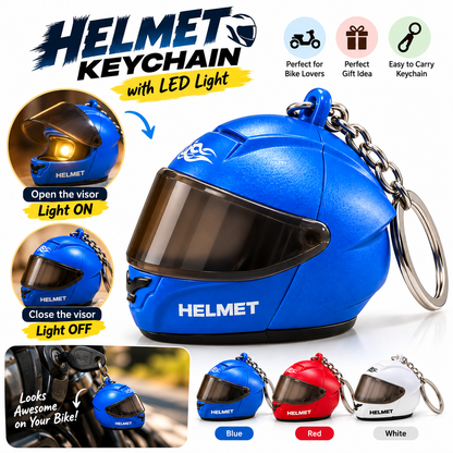 Mini Helmet LED Light Keychain | I9502