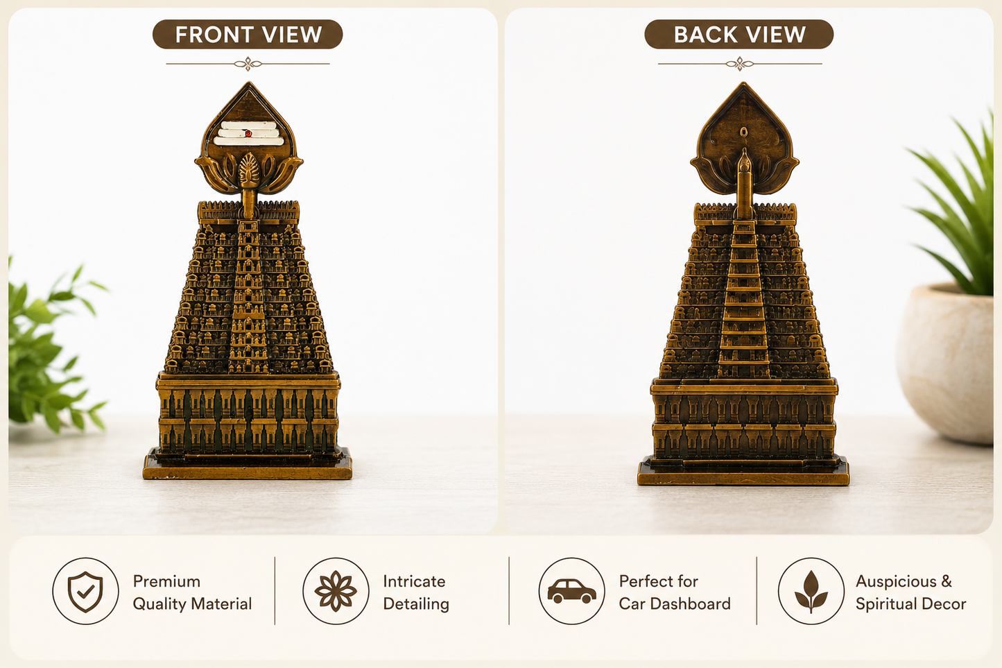 PREMIUM BRASS MURUGAN VEL GOPURAM