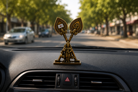 PREMIUM BRASS MURUGAR VEL  DASHBOARD IDOL FOR CAR & HOME