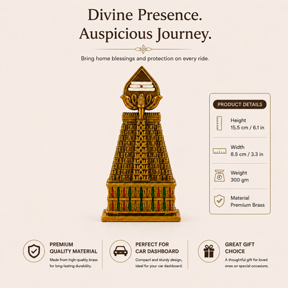 PREMIUM BRASS MURUGAN VEL GOPURAM
