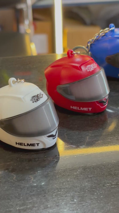 Mini Helmet LED Light Keychain | I9502